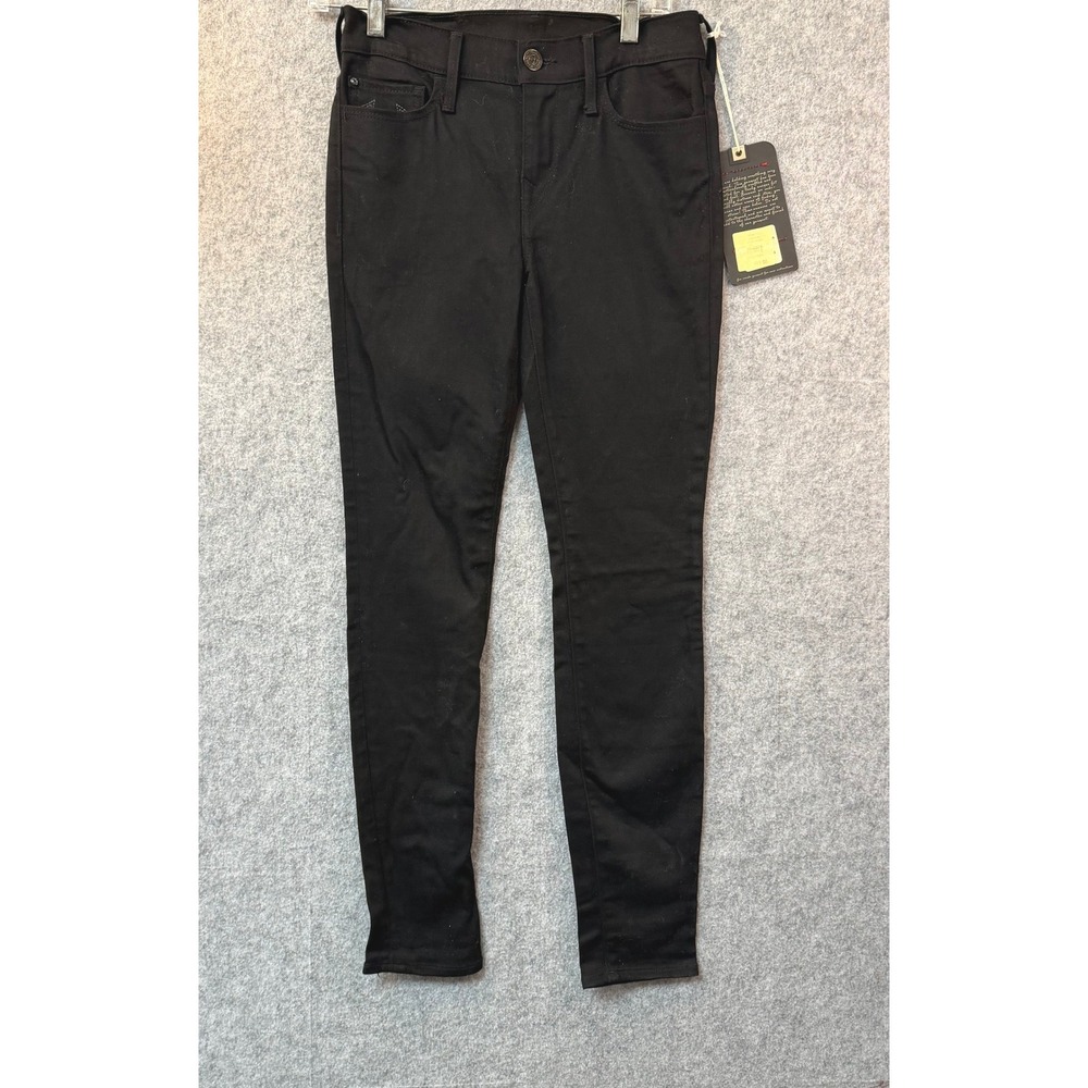 True Religion Abbey Super Skinny Jeans Black Rinse W14XD12L1I Size 27 NWT